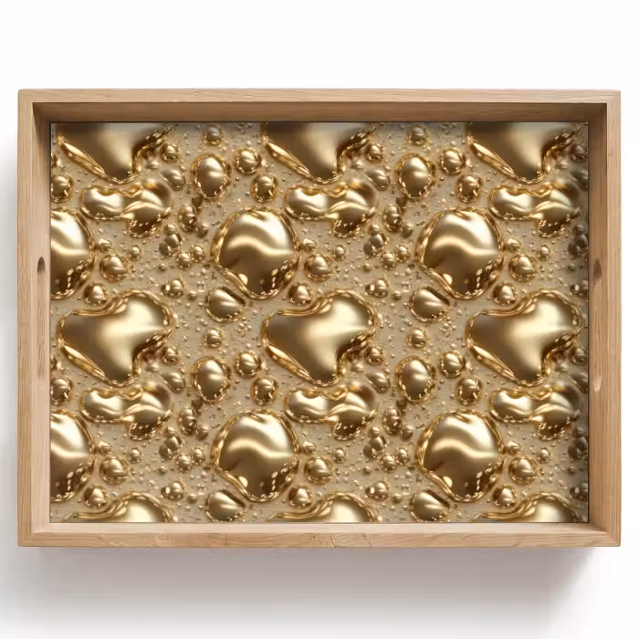 Tablett - Tröpfchen - Organisch - Gold