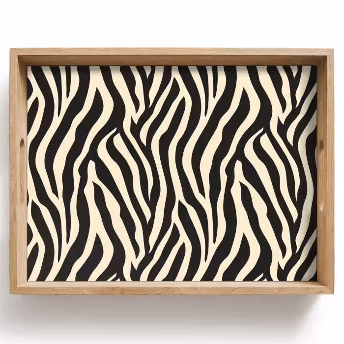 Tablett - Zebra - Druck - Klassisch - Schwarz