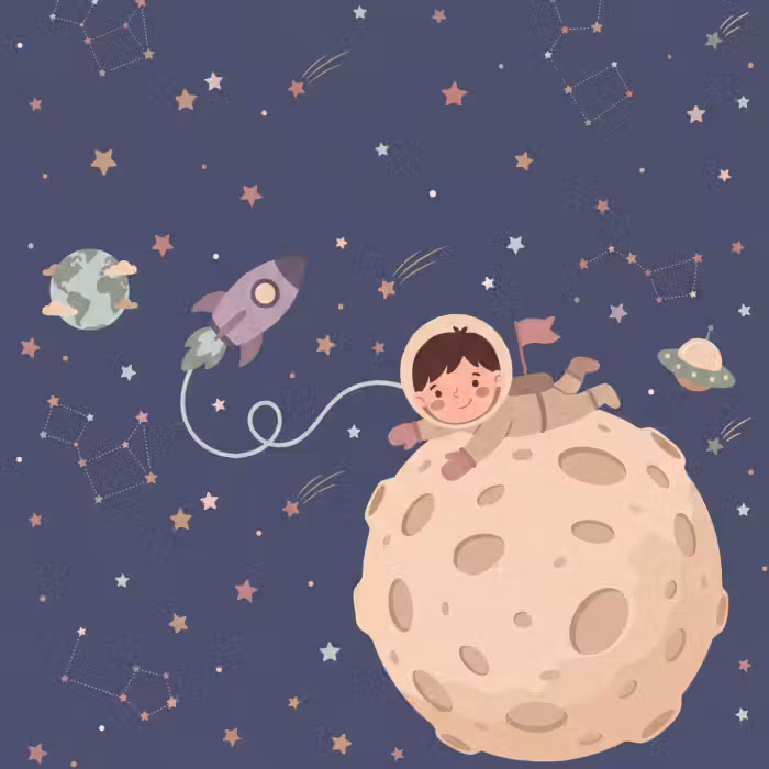 Tapete - Astronaut – Mond – Weltraum