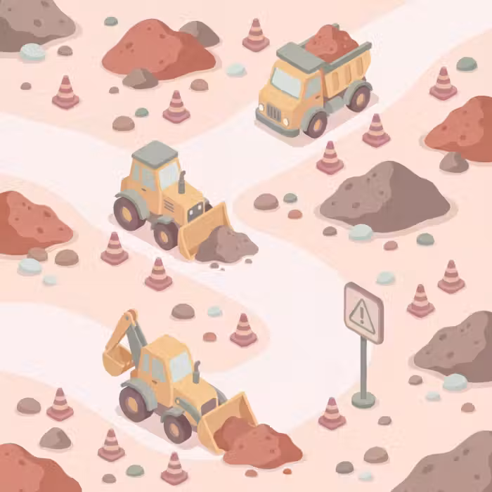 Tapete - Baustelle – Fahrzeug – Illustration