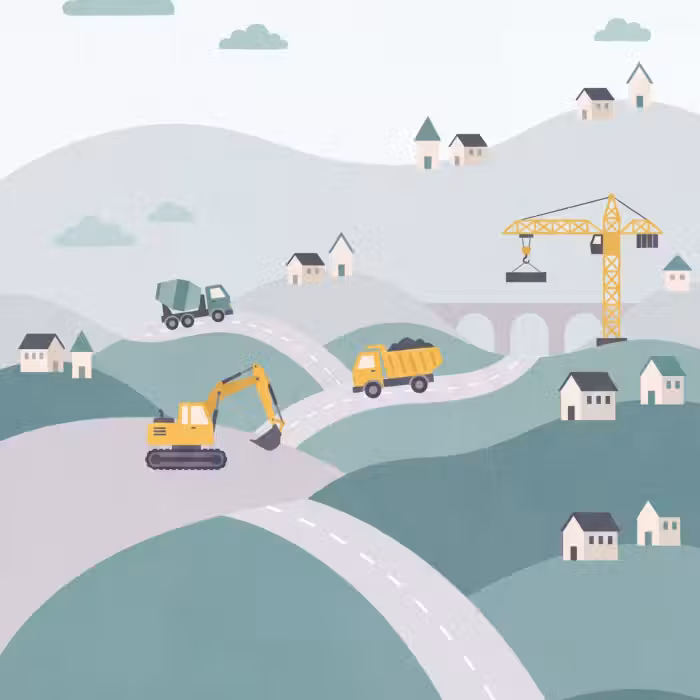 Tapete - Bauwesen – Landschaft – Illustration