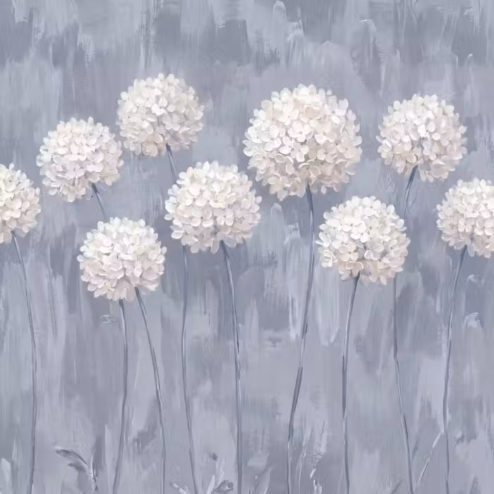 Tapete - Blumen - Illustration - Blau