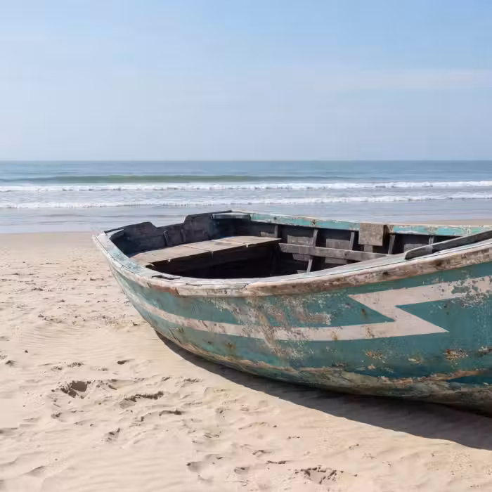 Tapete - Boot - Sandstrand - Meer