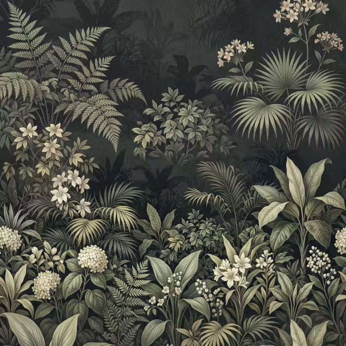 Tapete - Dschungel - Blätter - Botanisch - Grün
