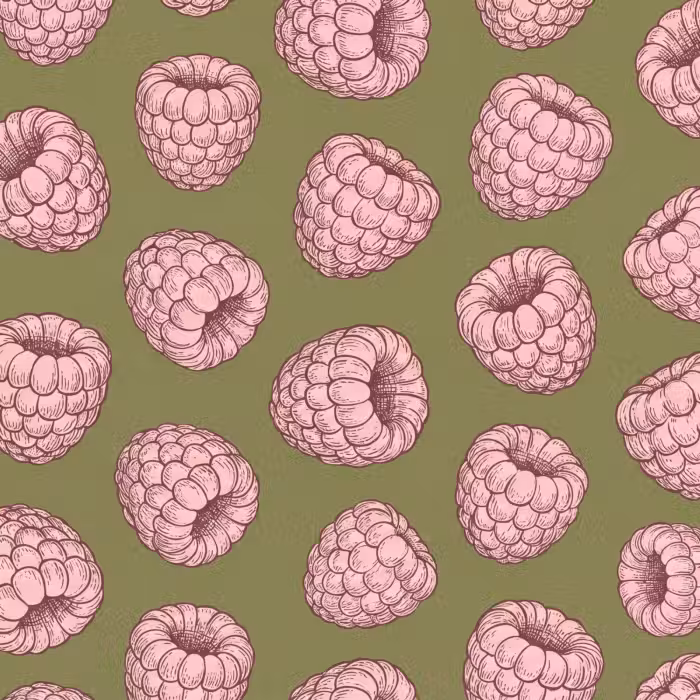 Tapete - Essen – Muster – Illustration – Rosa – Grün