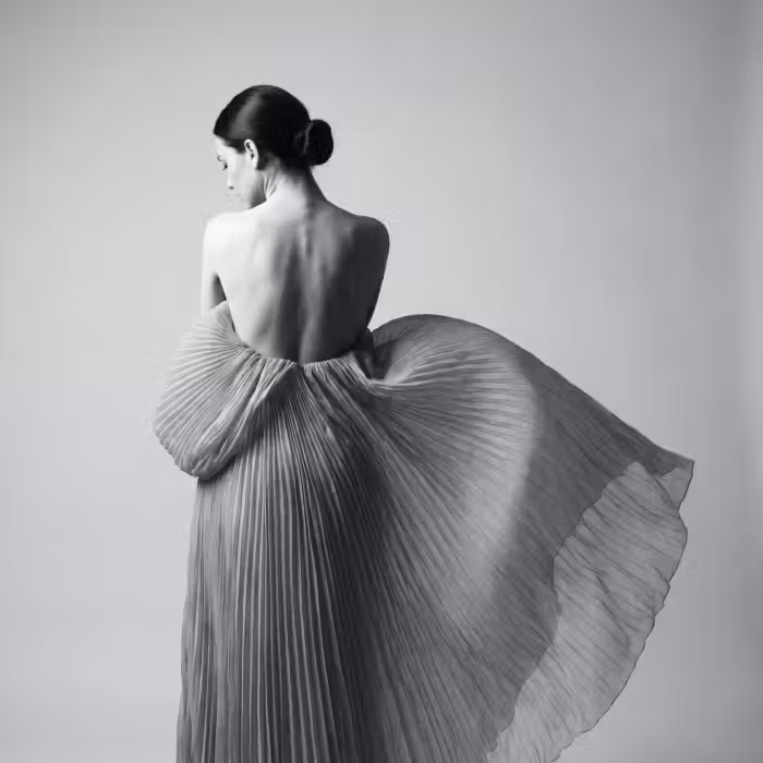Tapete - Frau - Rücken - Textur - Schwarz - Weiß - Elegant