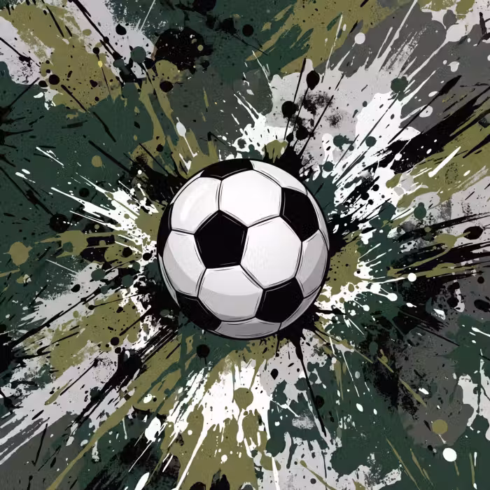 Tapete - Fußball - Farbe - Spritzer - Grün
