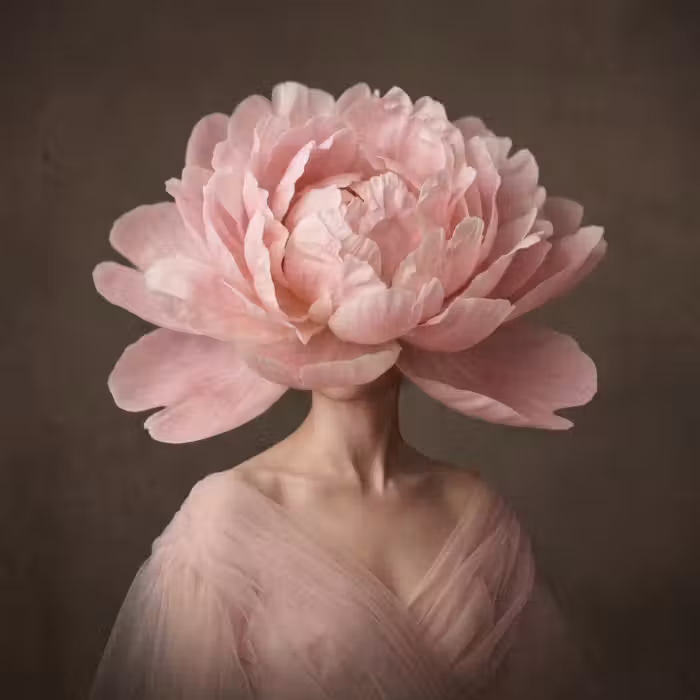 Tapete - Gesicht - Rose - Rosa