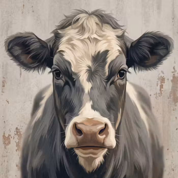 Tapete - Kuh - Porträt - Tiere - Modern