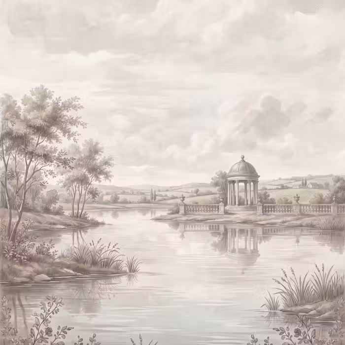 Tapete - Landschaft - Wasser - Natur - Sepia