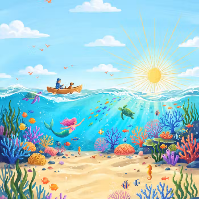 Tapete - Meerjungfrau – Meer – Fantasie