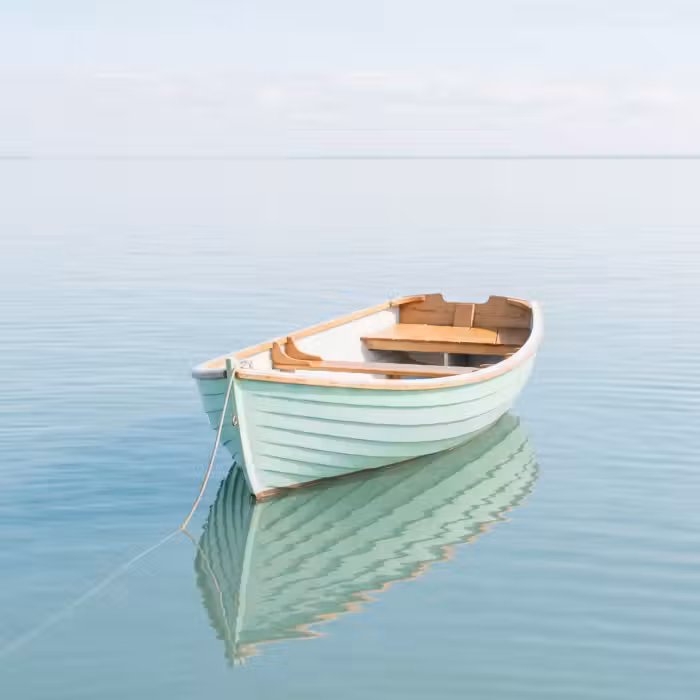 Tapete - Minimalistisch - Boot - Meer