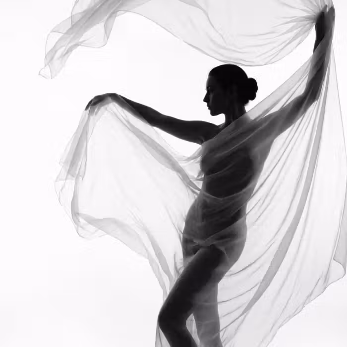 Tapete - Silhouette - Schleier - Formen - Schwarz - Weiß - Sinnlich
