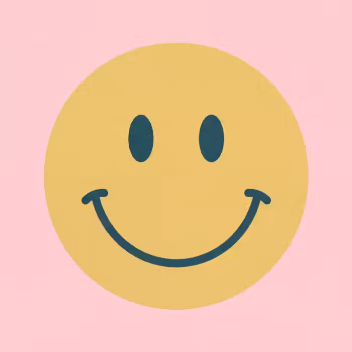 Tapete - Smiley – Gelb – Rosa – Symbol – Minimalistisch