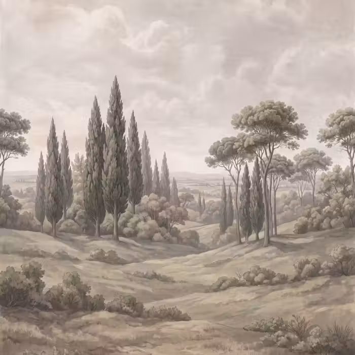 Tapete - Tal - Wald - Natur - Grün