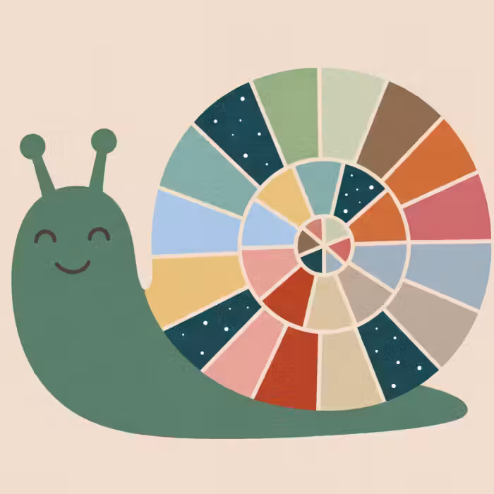 Tapete - Tiere – Schnecke – Bunt – Illustration