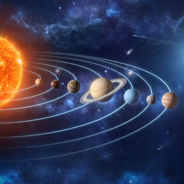Tapete - Weltraum - Sonnensystem - Blau
