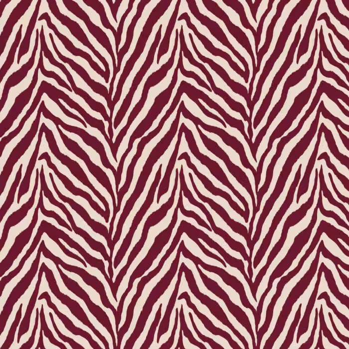 Tapete - Zebra - Motiv - Bordeaux - Rot