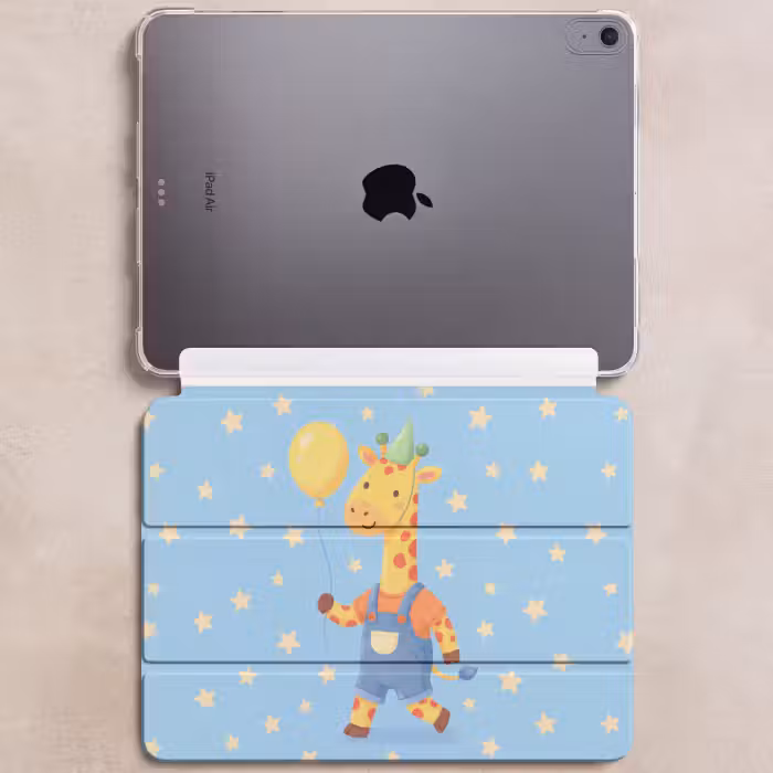iPad-Hülle - Tiere – Giraffe – Luftballon – Party – Kinderzimmer