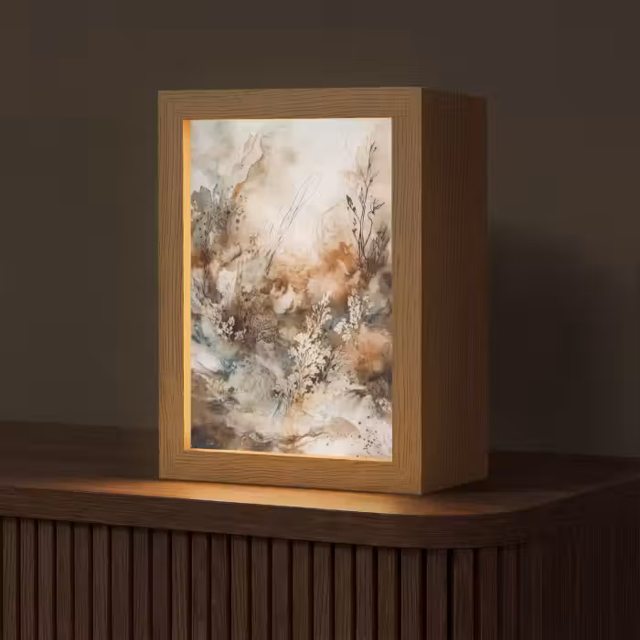Tischlampe - Abstrakt - Beige - Farbe - Kunst - Natur - Blumen