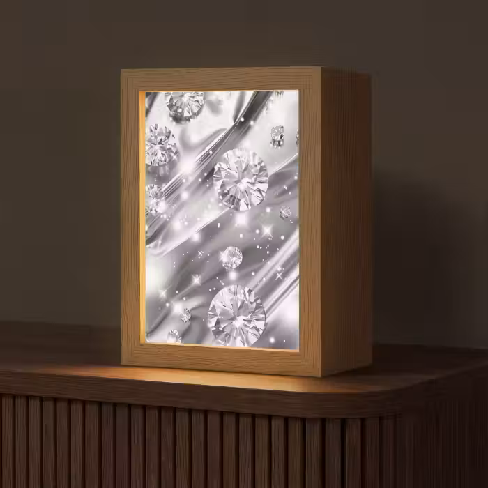 Tischlampe - Abstrakt - Diamant - Luxus - Modern - Silber