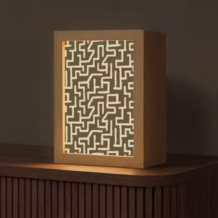 Tischlampe - Abstrakt - Linien - Grün