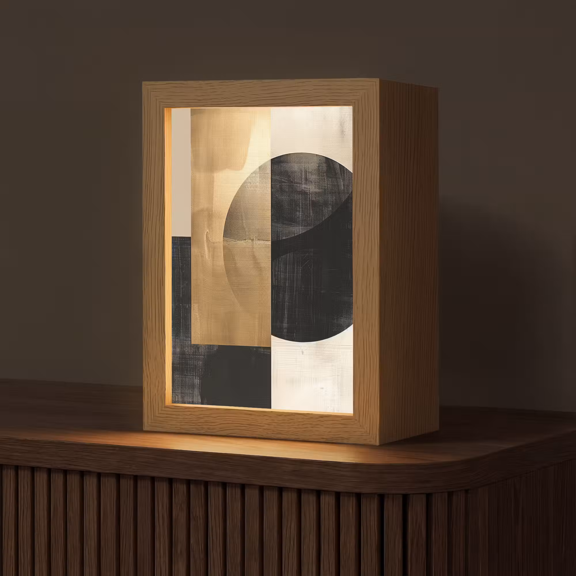 Tischlampe - Abstrakt - Modern - Schwarz - Gold