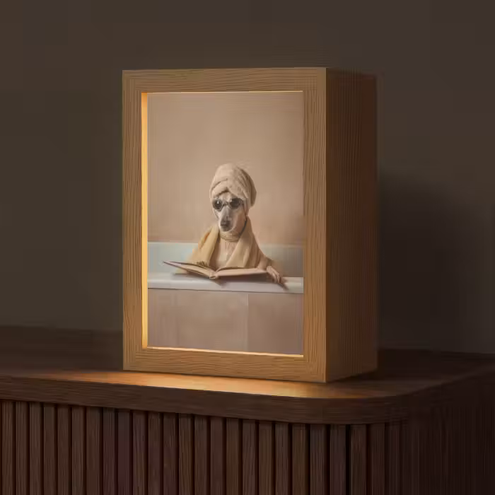 Tischlampe - Bad - Hund - Buch - Sonnenbrille