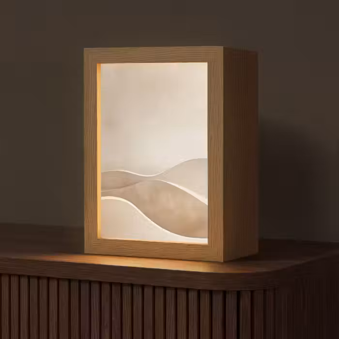 Tischlampe - Beige - Natur - Abstrakt - Modern