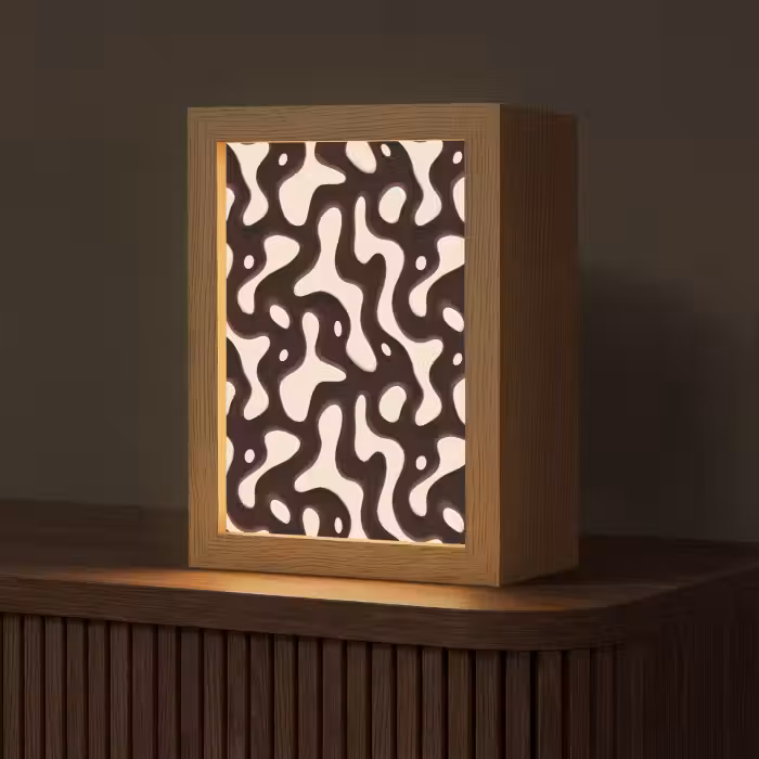 Tischlampe - Bio - Kraftvoll - Braun