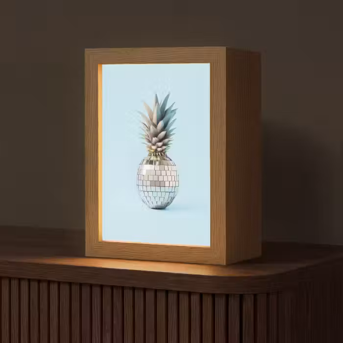 Tischlampe - Blau - Ananas - Disco - Discoball