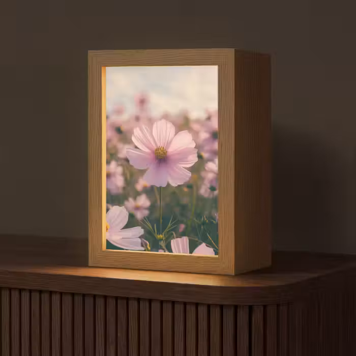 Tischlampe - Blumen - Lila - Unscharf