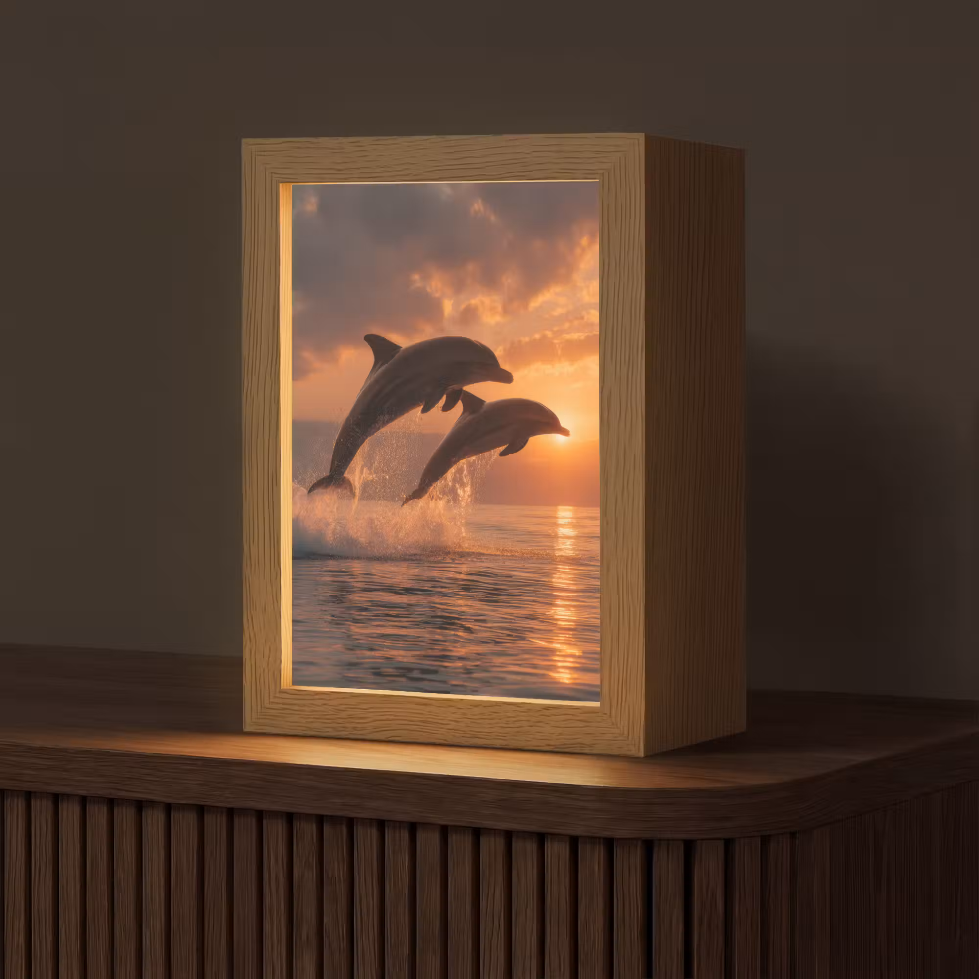 Tischlampe - Delfine - Meer - Realistisch