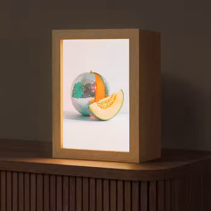 Tischlampe - Disco - Discoball - Melone - Pastell