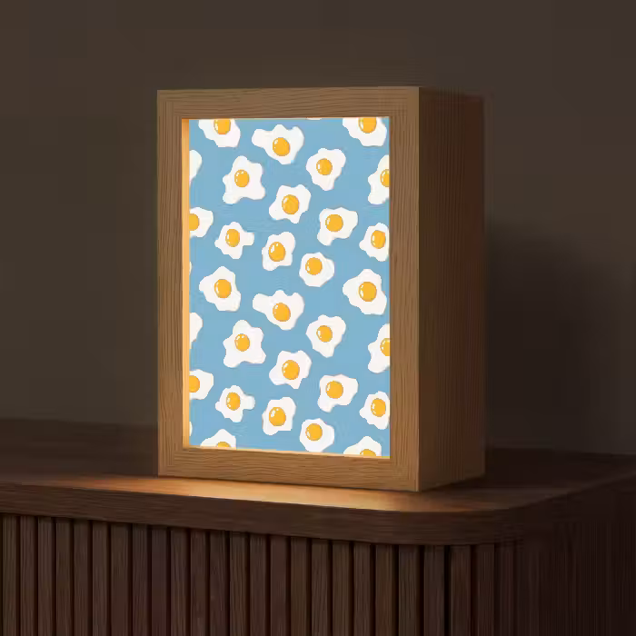 Tischlampe - Eier - Eigelb - Blau