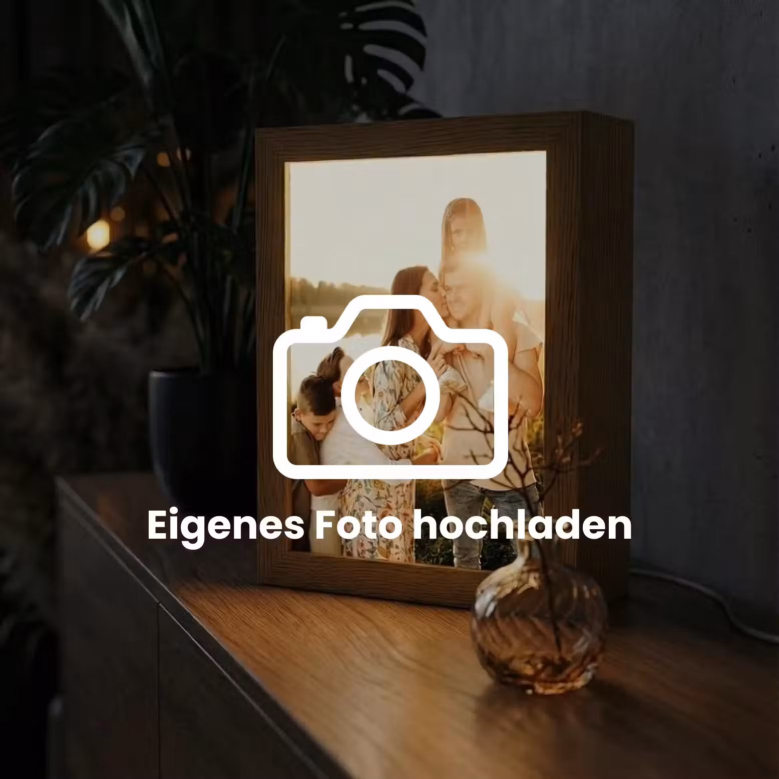 Foto auf Tischlampe