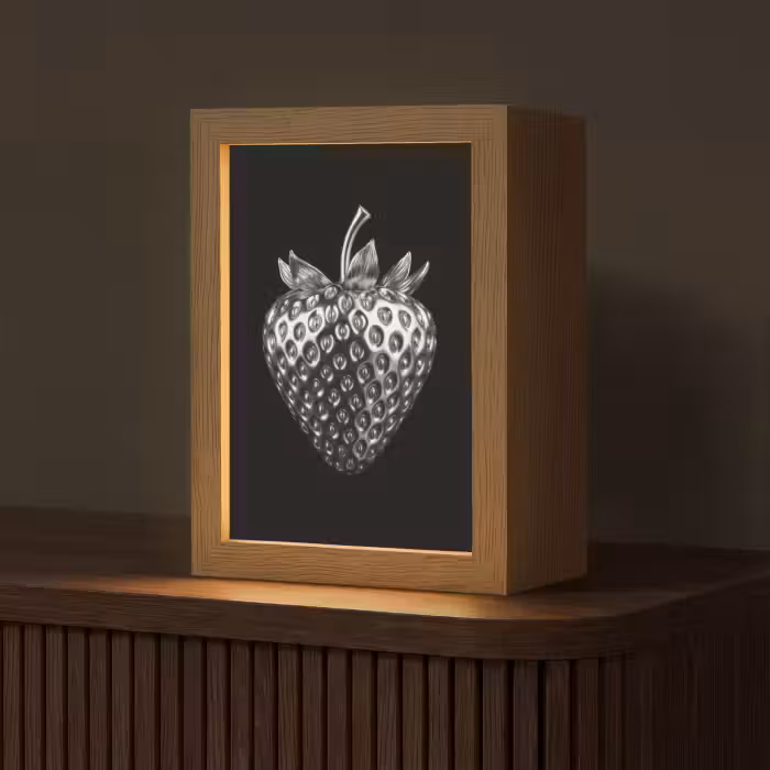 Tischlampe - Erdbeere - Saatgutstruktur - Realistisch