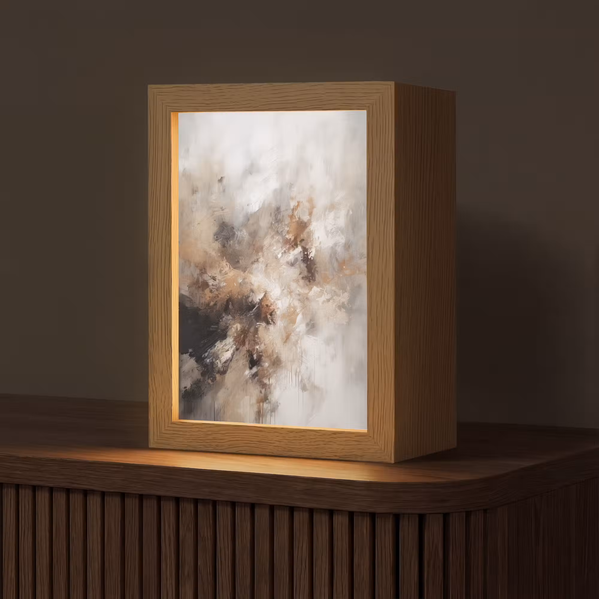 Tischlampe - Farbe - Abstrakt - Beige - Kunst