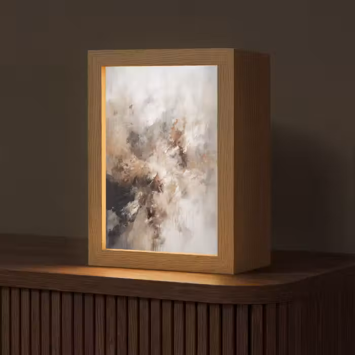 Tischlampe - Farbe - Abstrakt - Beige - Kunst