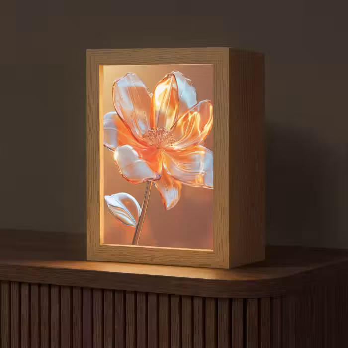 Tischlampe - Gläser - Blume - Sonnenlicht