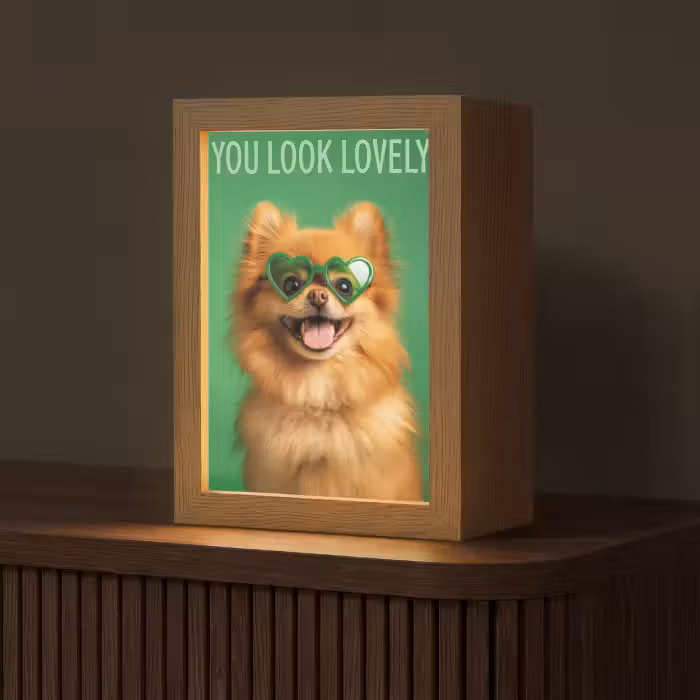 Tischlampe - Hund - Sonnenbrille - Valentinstag - Liebe