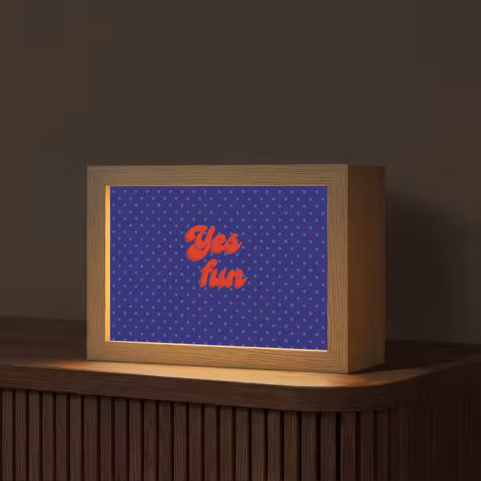 Tischlampe - Ja Spaß - Rot - Blau - Punkte