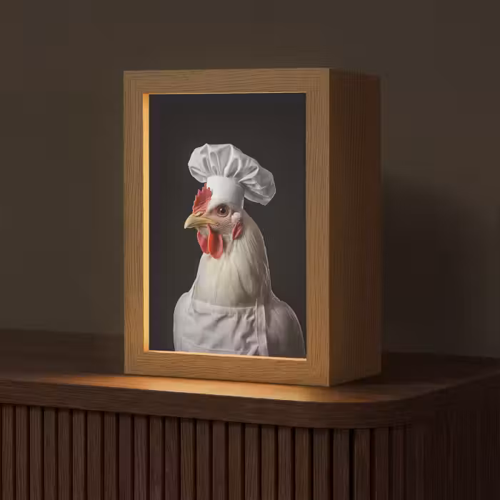 Tischlampe - Koch - Rot - Huhn
