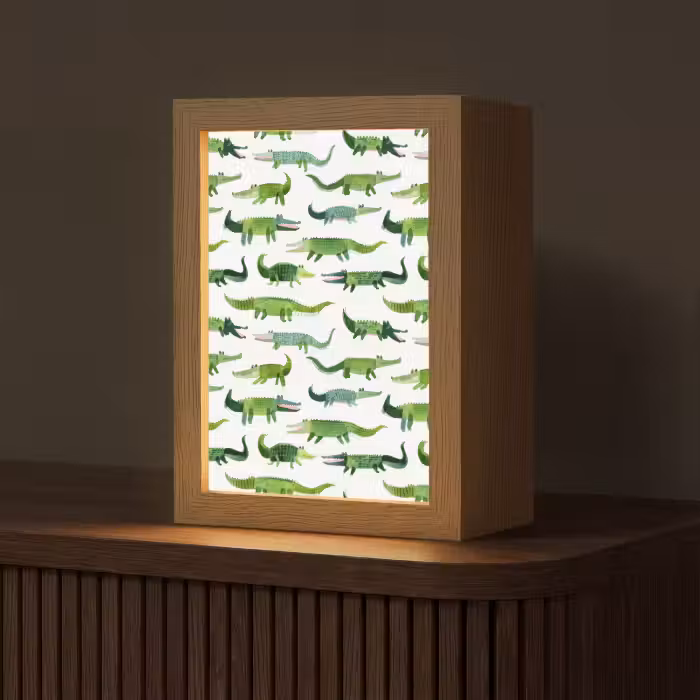 Tischlampe - Krokodil - Verspielt - Grün