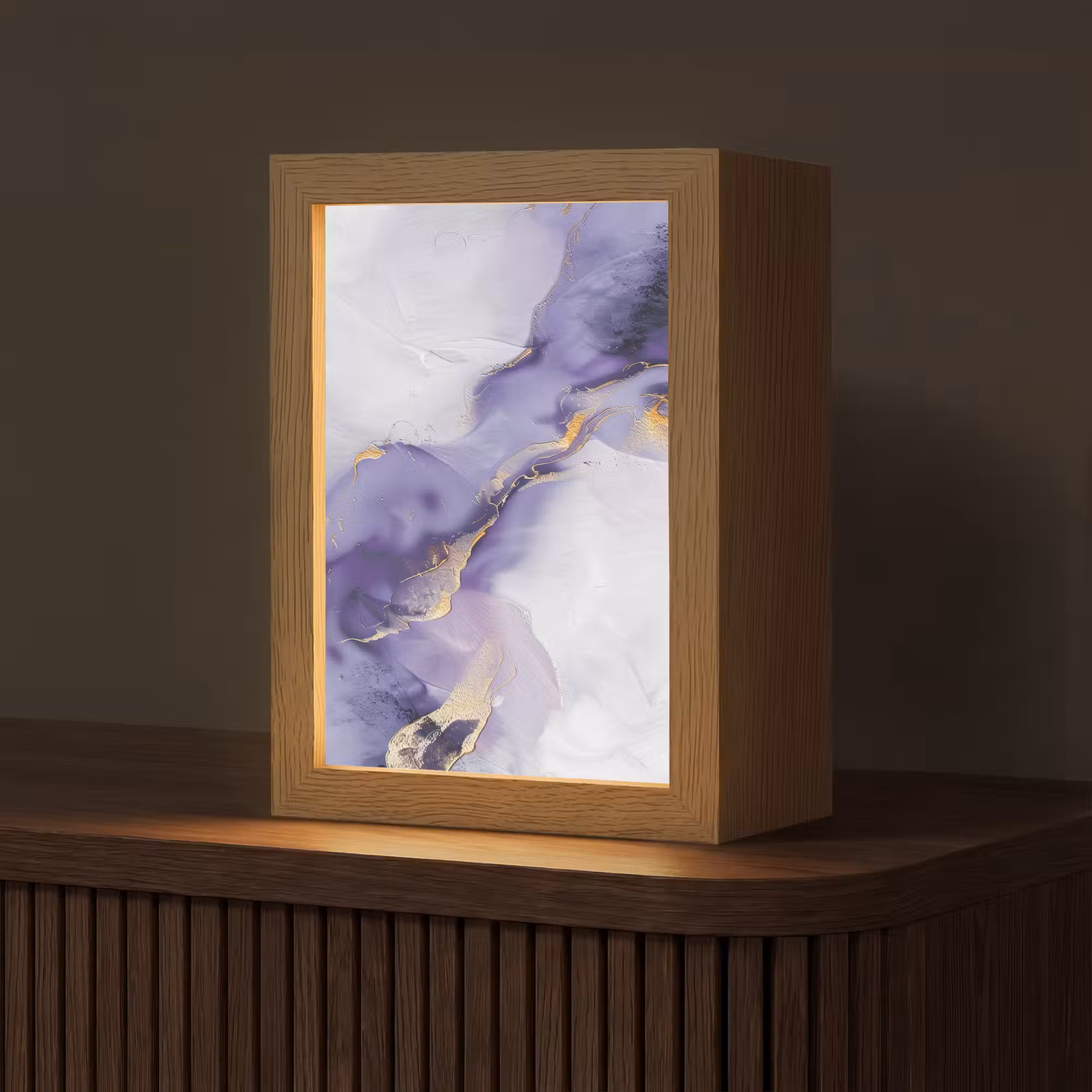 Tischlampe - Lila - Modern - Marmor - Abstrakt