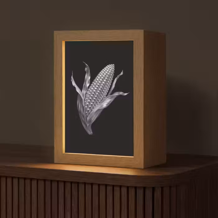 Tischlampe - Maiskolben - Glänzendes Metall - Elegant