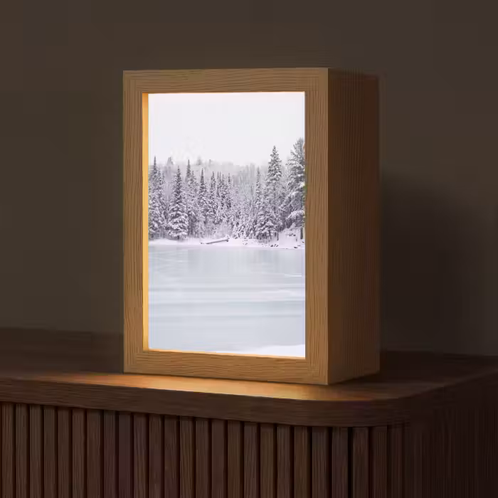 Tischlampe - Mehr - Kiefer - Eis - Winter - Beruhigend