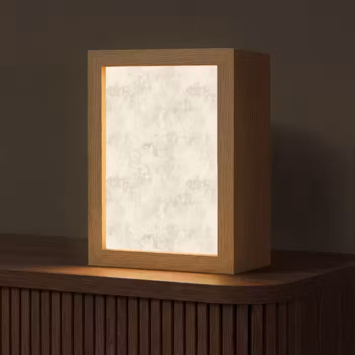 Tischlampe - Muster - Organisch - Beige