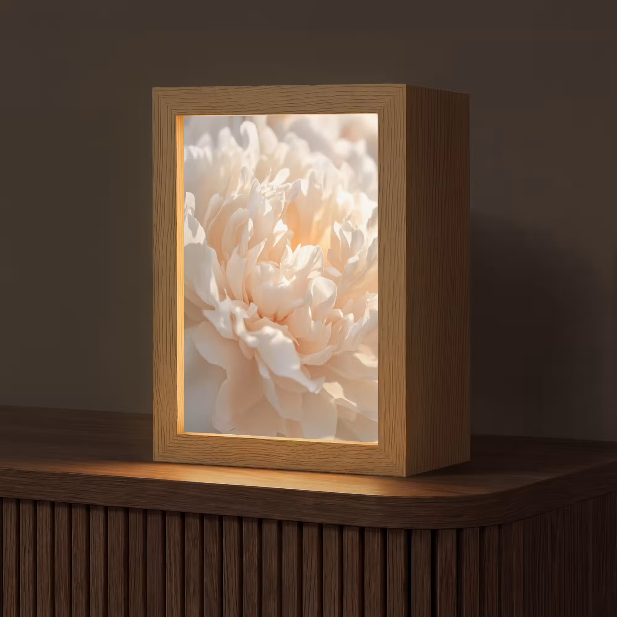 Tischlampe - Nahaufnahme - Pfingstrose - Hellrosa