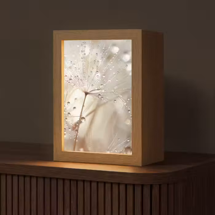 Tischlampe - Natur - Blumen - Tropfen - Regen